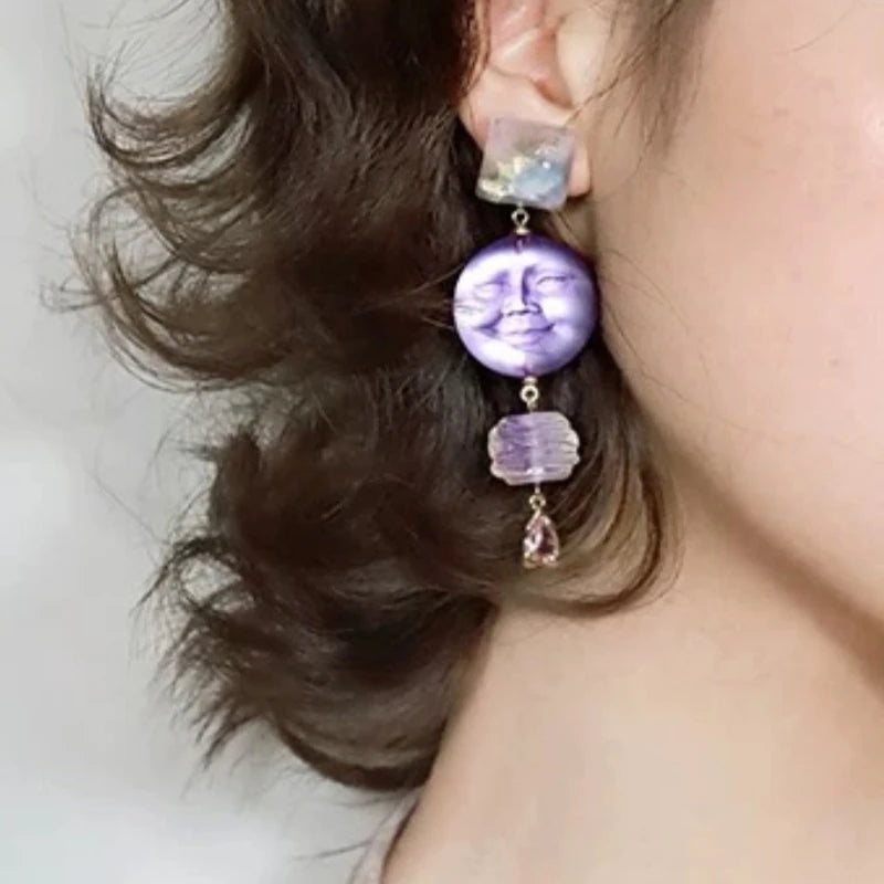 Celestial Crystal Drop Earrings - Floral Fawna