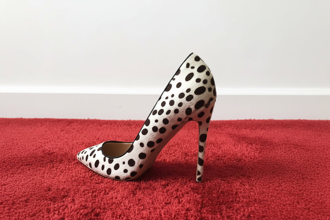 Dalmatian Flock High Heels