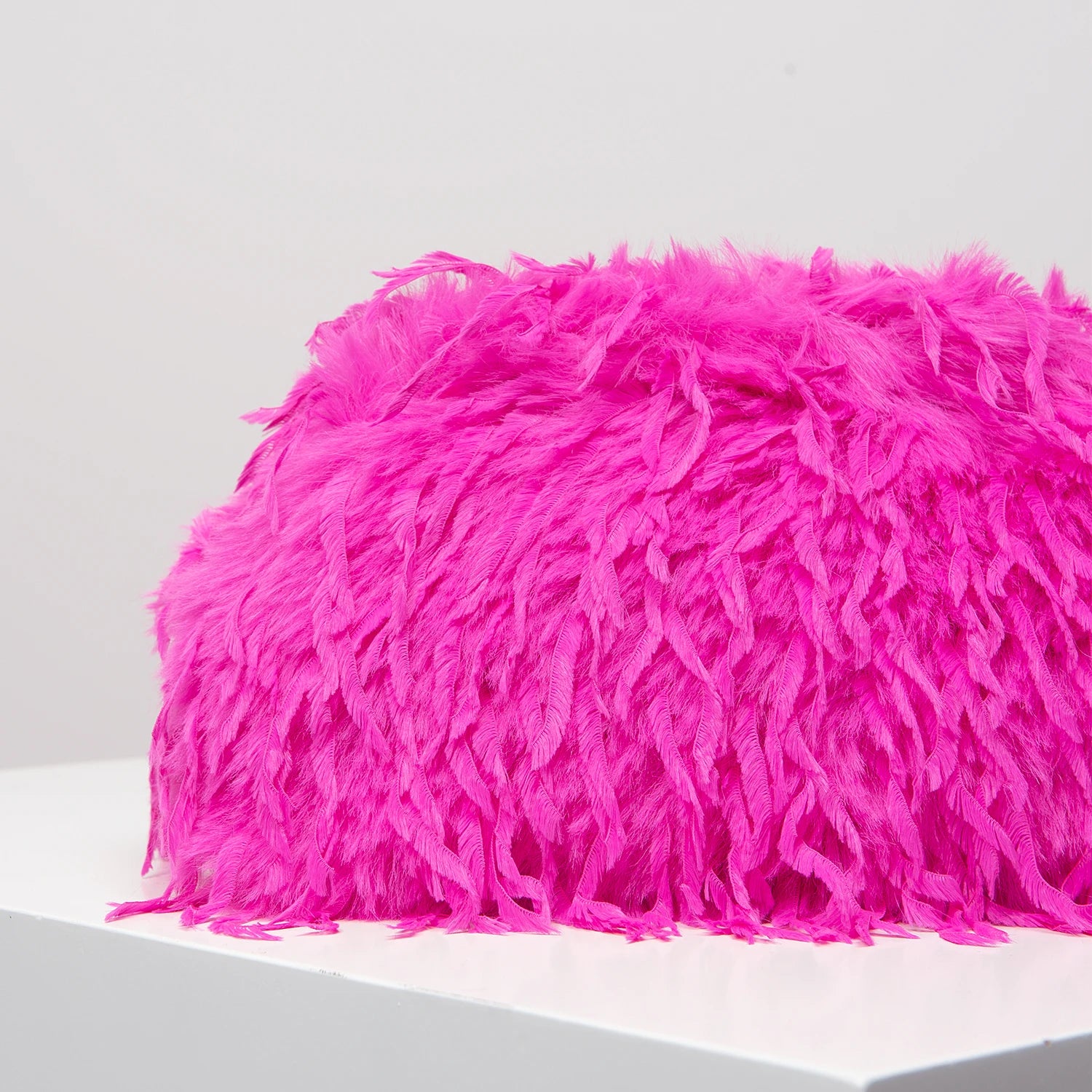 Faux Feather Clutch Bag - Floral Fawna