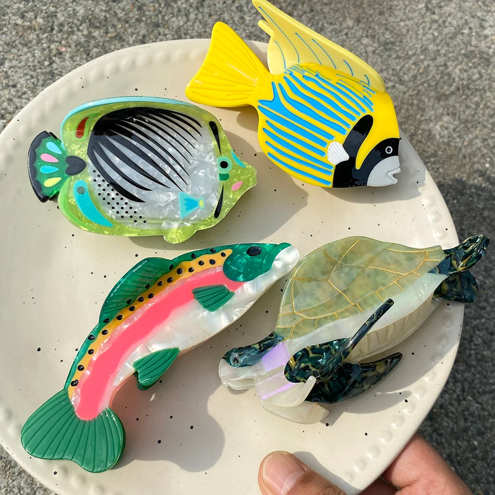 Aquatic Claw Clip - Floral Fawna