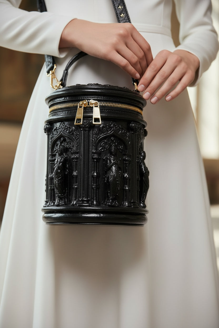 3D Embossed Architectural Handbag