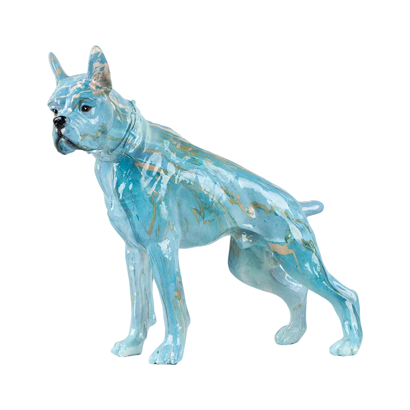 Abstract Boxer Sculpture - Floral Fawna