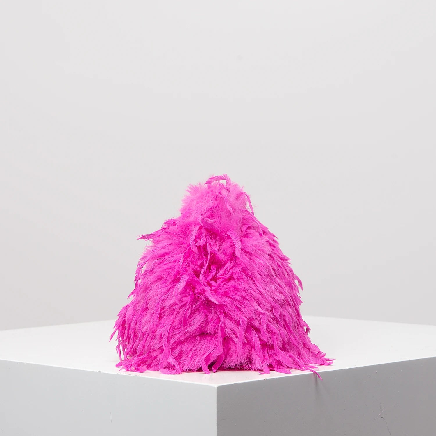 Faux Feather Clutch Bag - Floral Fawna