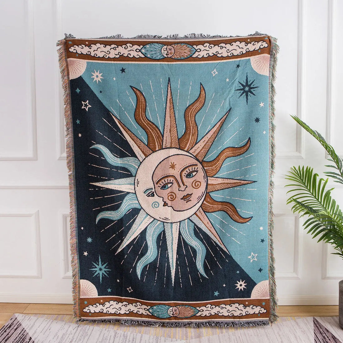 Sun & Moon Tapestry - Floral Fawna