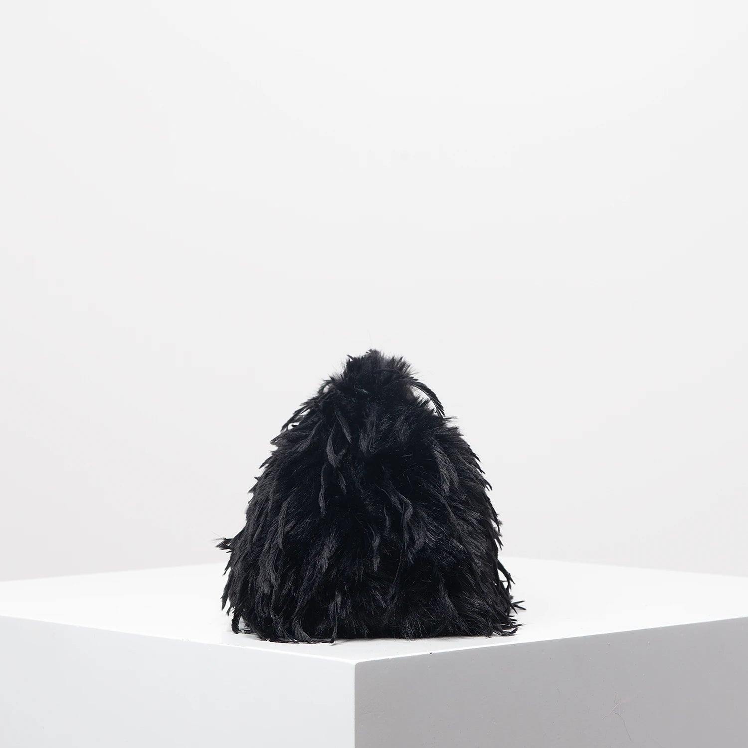 Faux Feather Clutch Bag - Floral Fawna