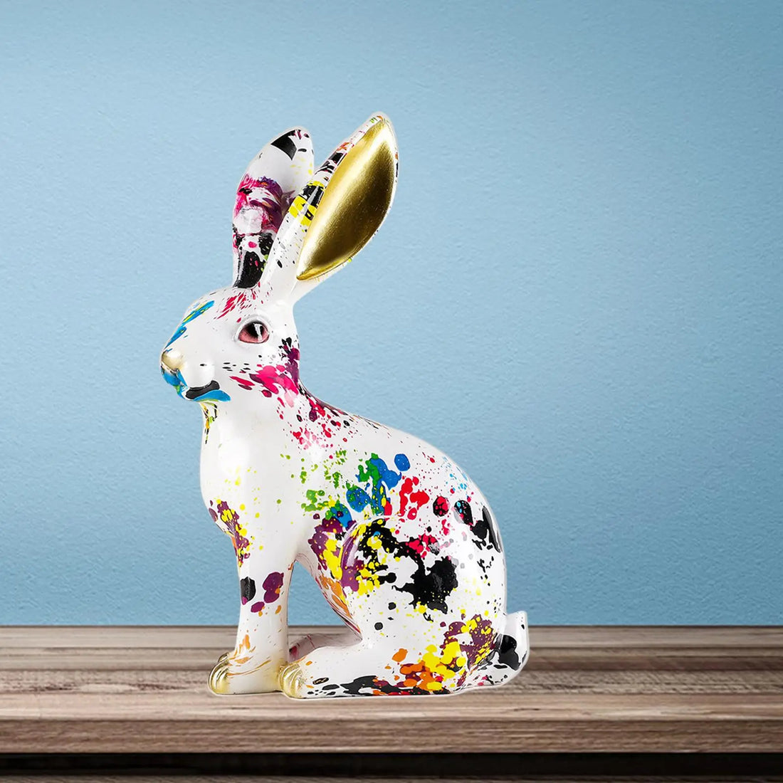 Graffiti Rabbit Sculpture - Floral Fawna