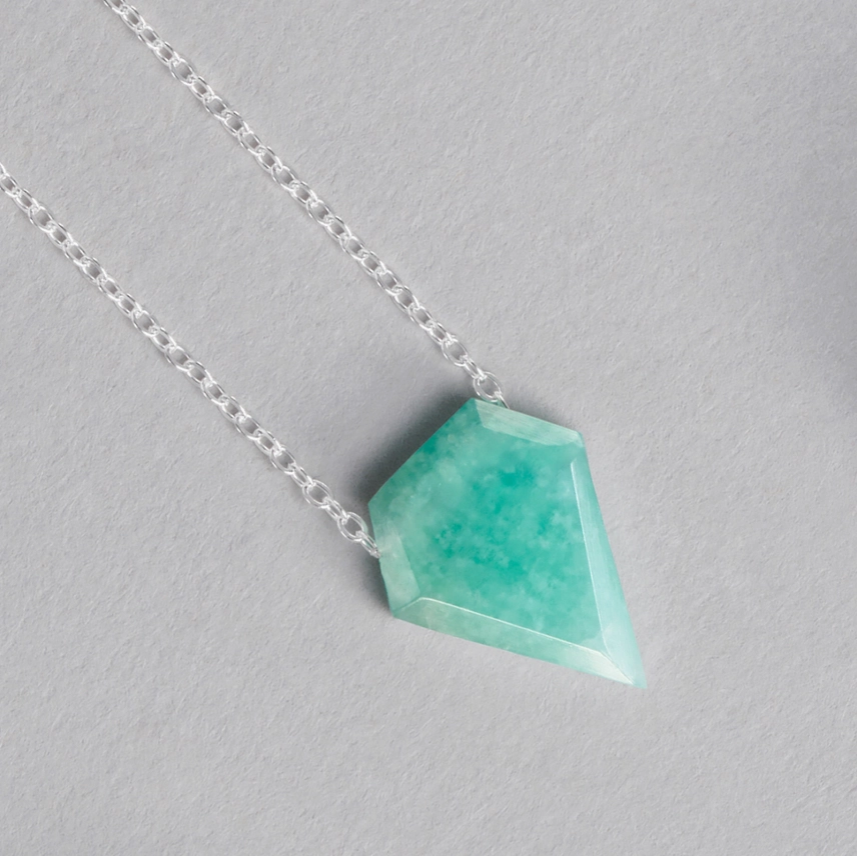 Amazonite Geometric Necklace