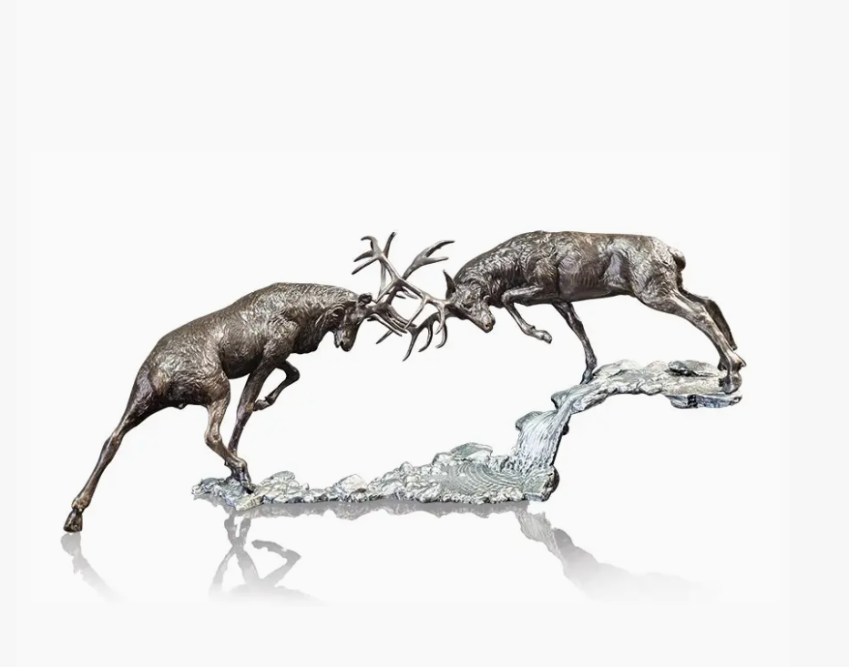 Dawn Duel - Rutting Stags Sculpture