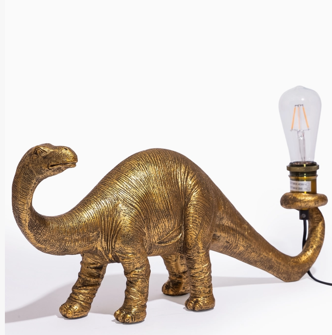 Gold Brontosaurus Table Lamp
