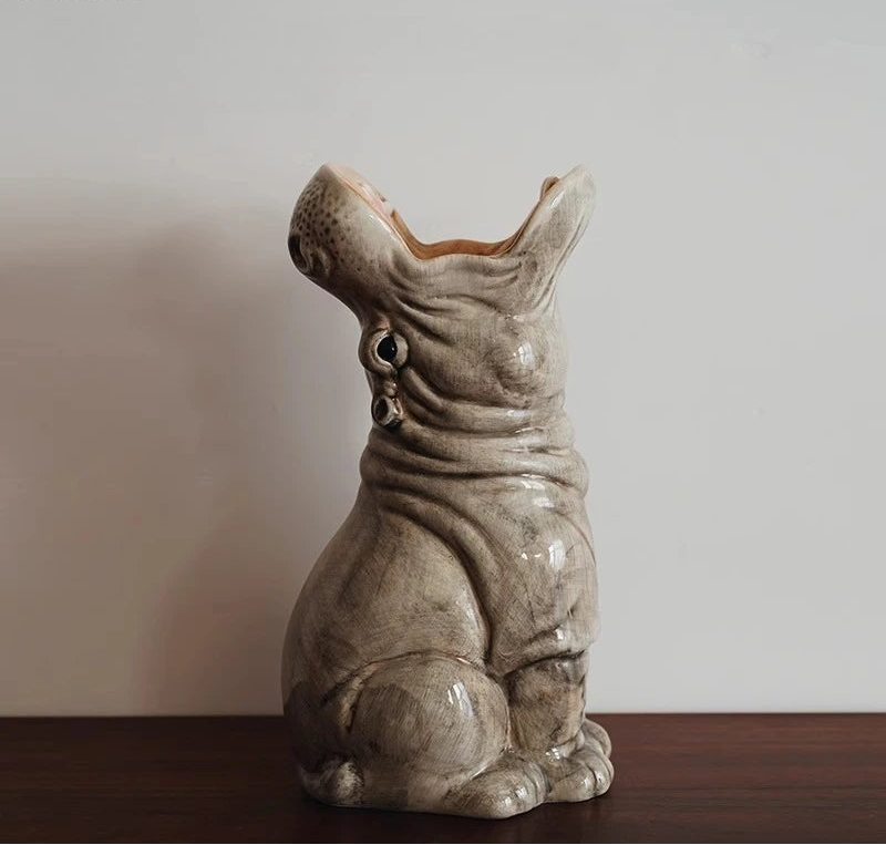 Hippopotamus Ceramic Vase