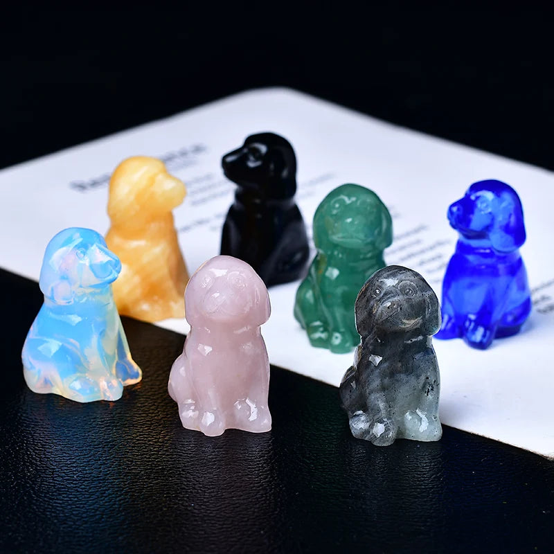 Crystal Carved Labrador - Floral Fawna