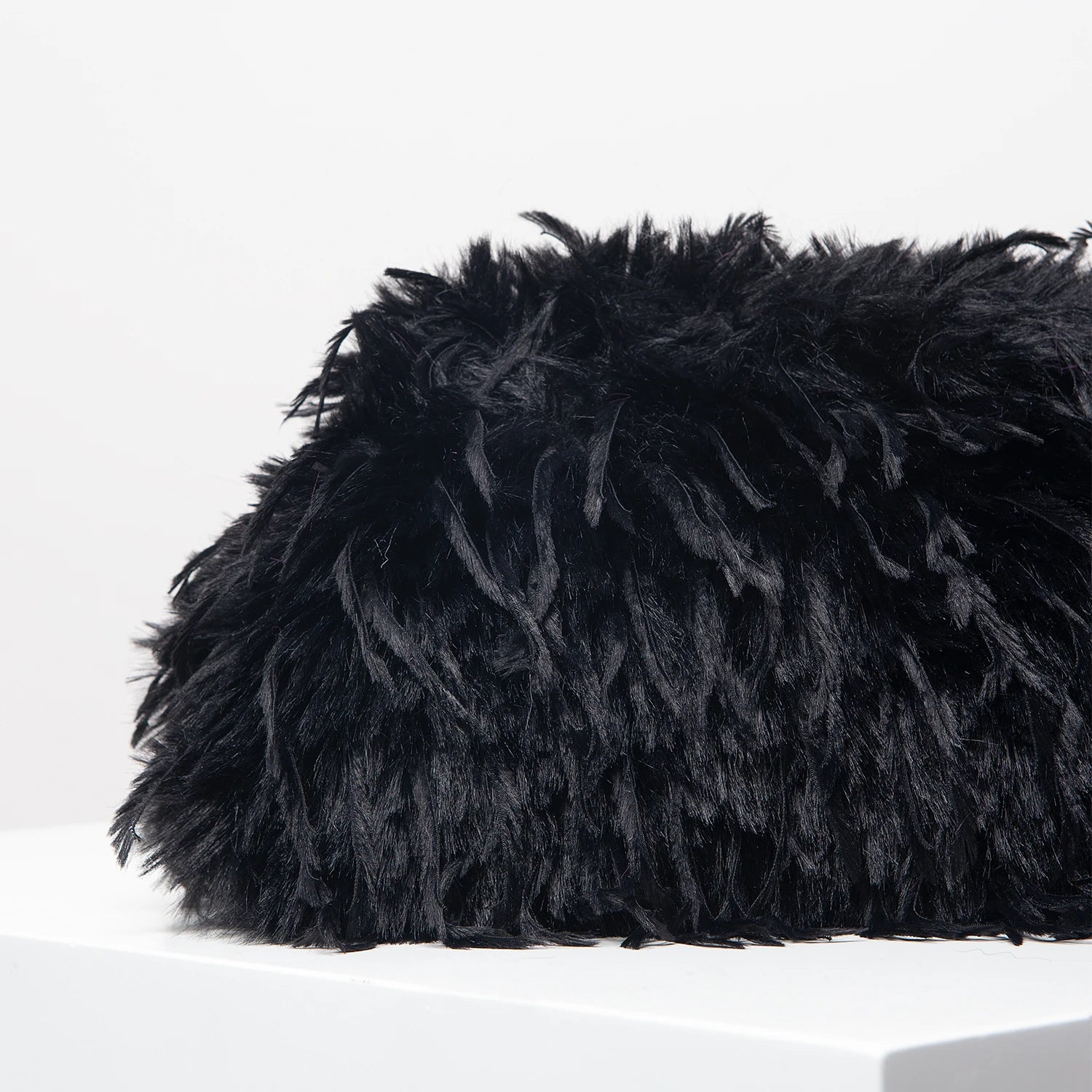 Faux Feather Clutch Bag - Floral Fawna