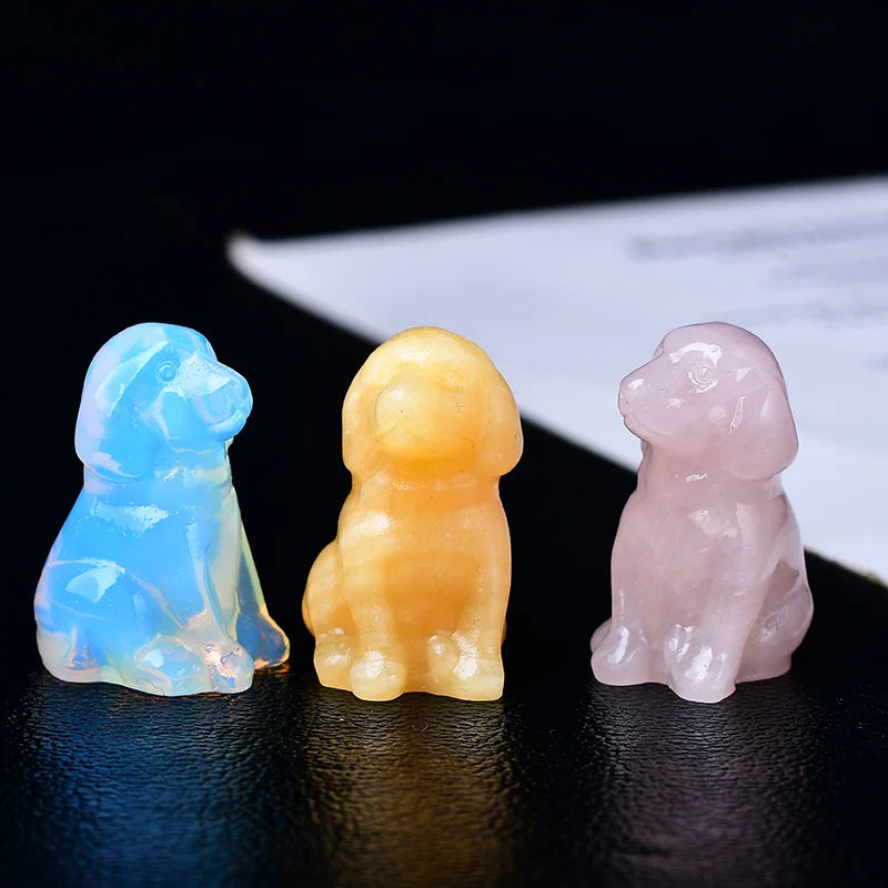 Crystal Carved Labrador - Floral Fawna