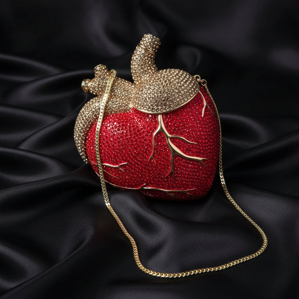 Crystal Anatomical Heart Bag
