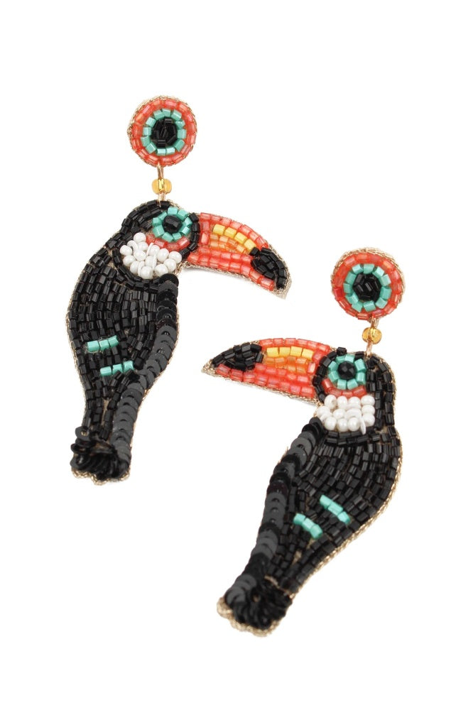 Toucan Beaded Earrings