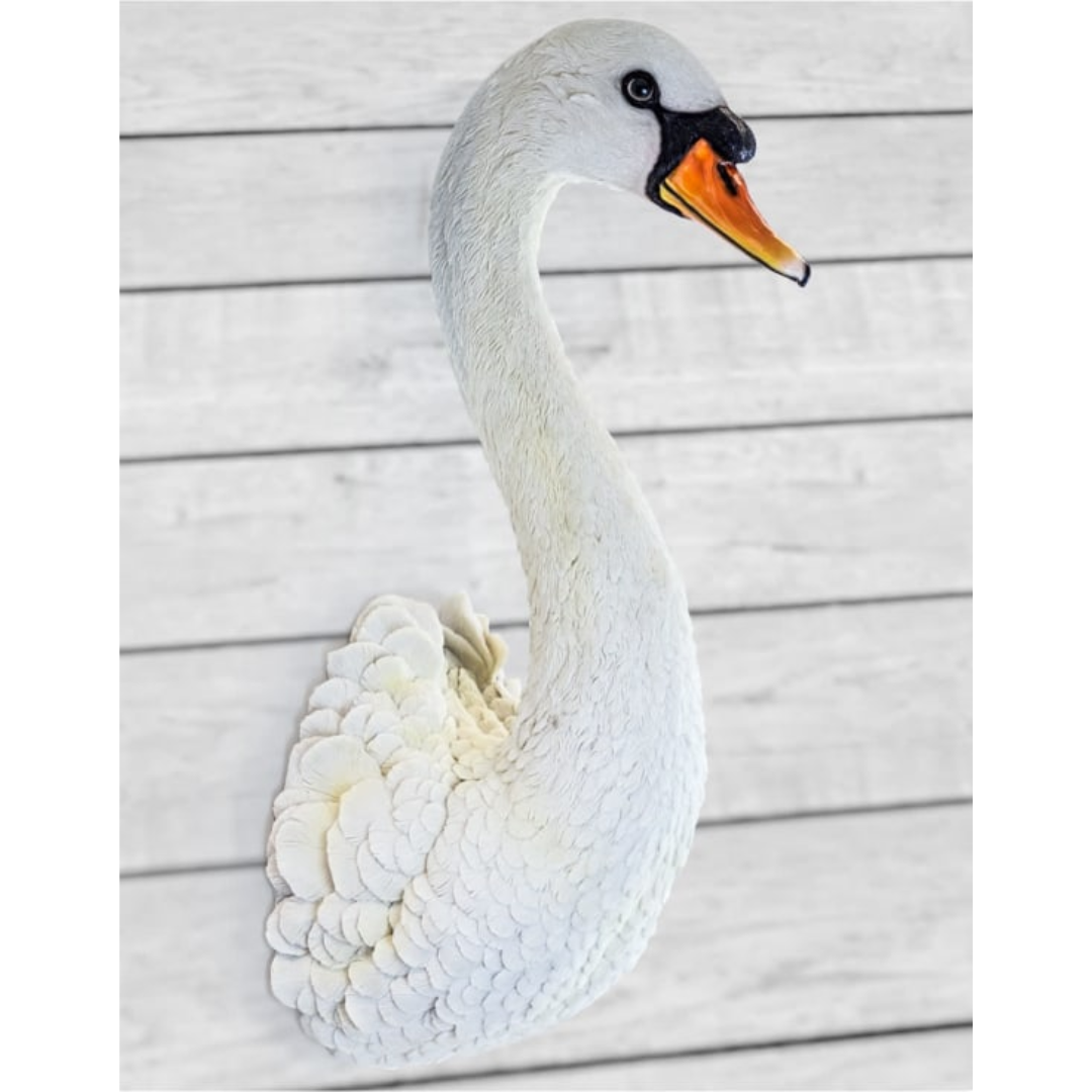 Large White Swan Wall Head