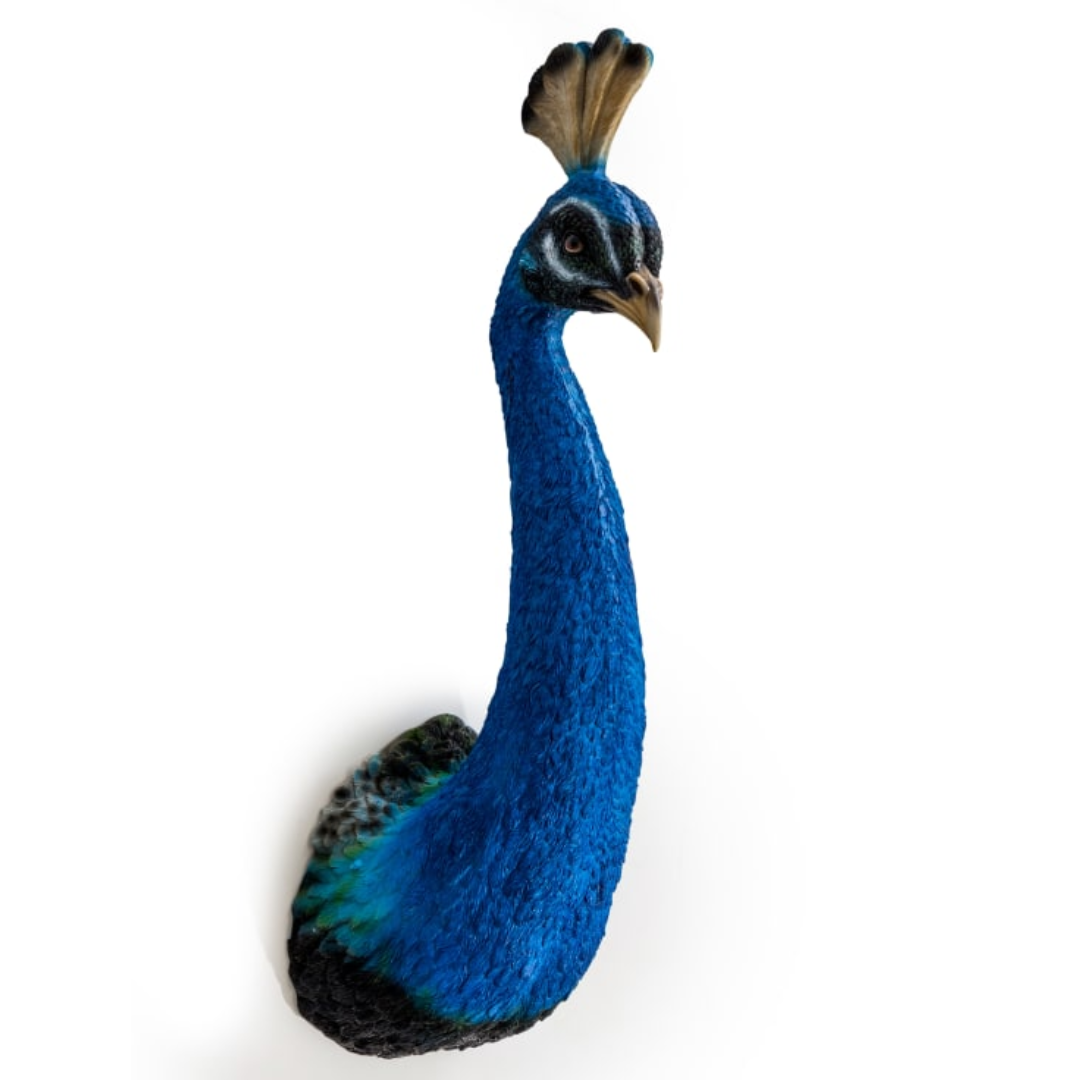 Peacock Head Wall Figure