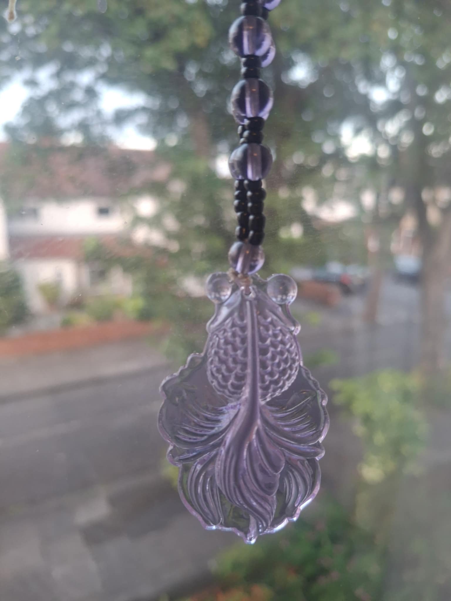 Fluorite Stone Fish Necklace - Floral Fawna
