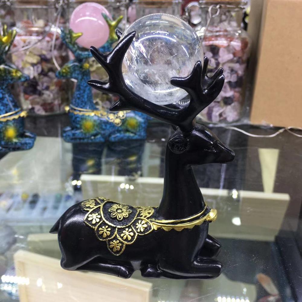 Crystal Ball & Deer Stand - Floral Fawna