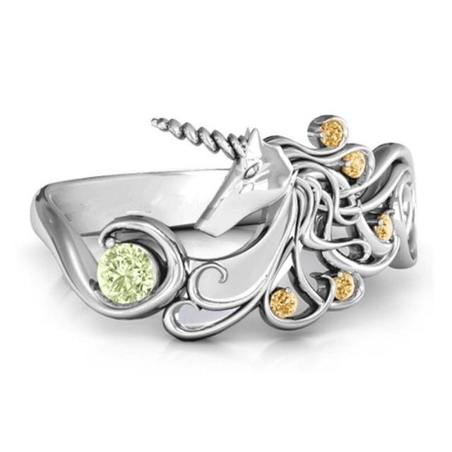 Magical Unicorn Crystal Ring - Floral Fawna