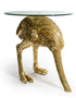 Large Gold Ostrich Side Table - Floral Fawna