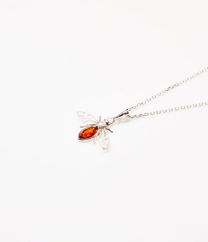 Amber Bee Necklace