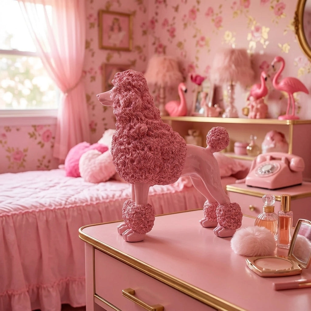 Pink Poodle Sculpture