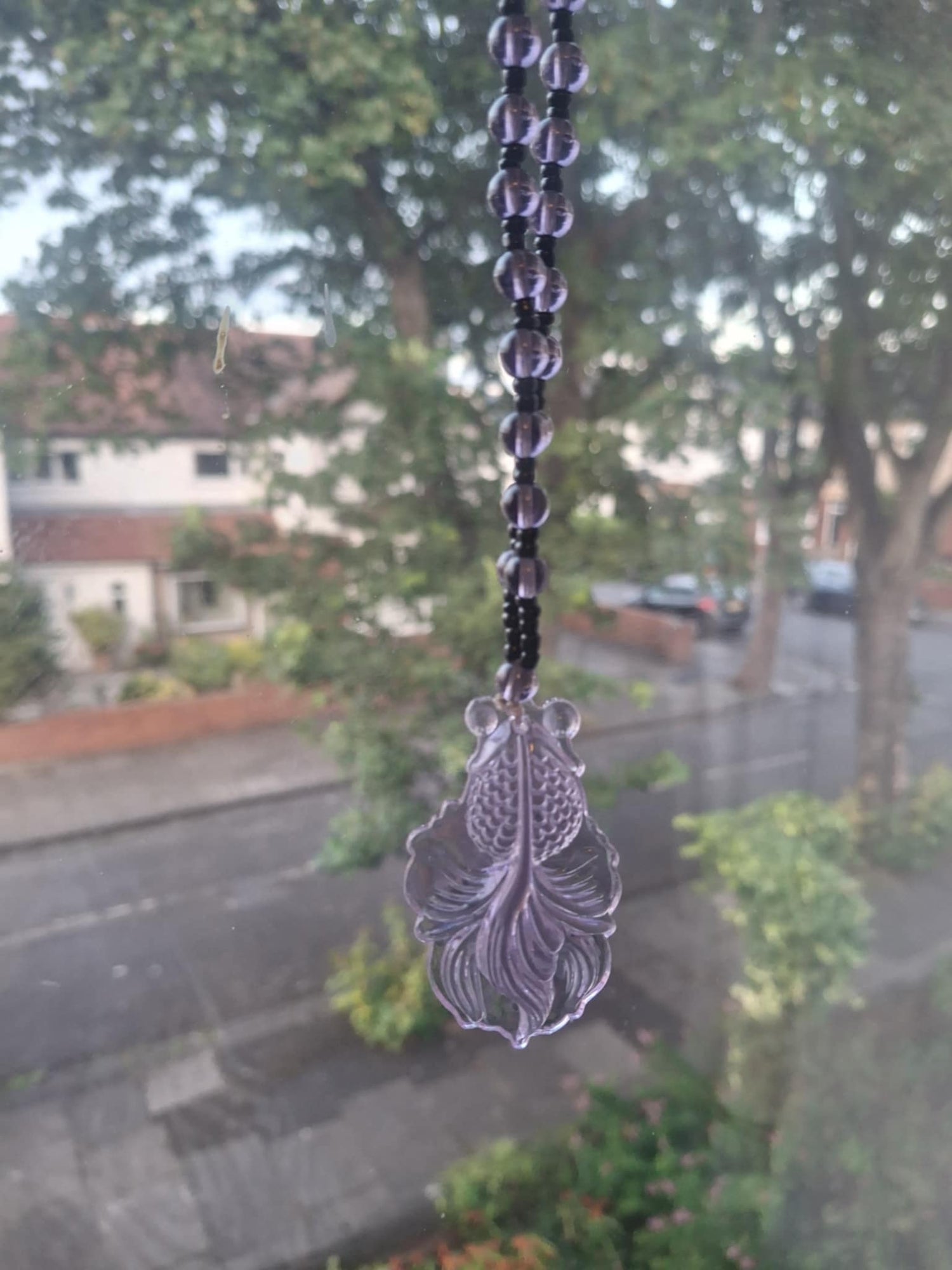 Fluorite Stone Fish Necklace - Floral Fawna