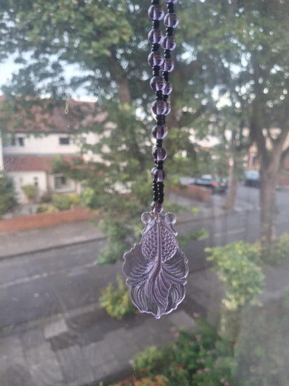 Fluorite Stone Fish Necklace - Floral Fawna