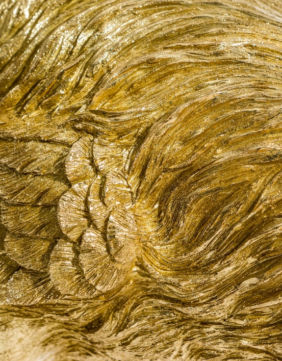 Large Gold Ostrich Side Table - Floral Fawna