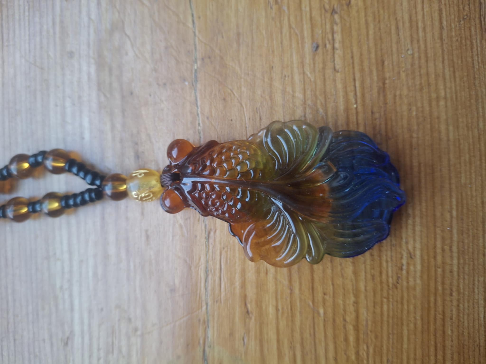 Fluorite Stone Fish Necklace - Floral Fawna