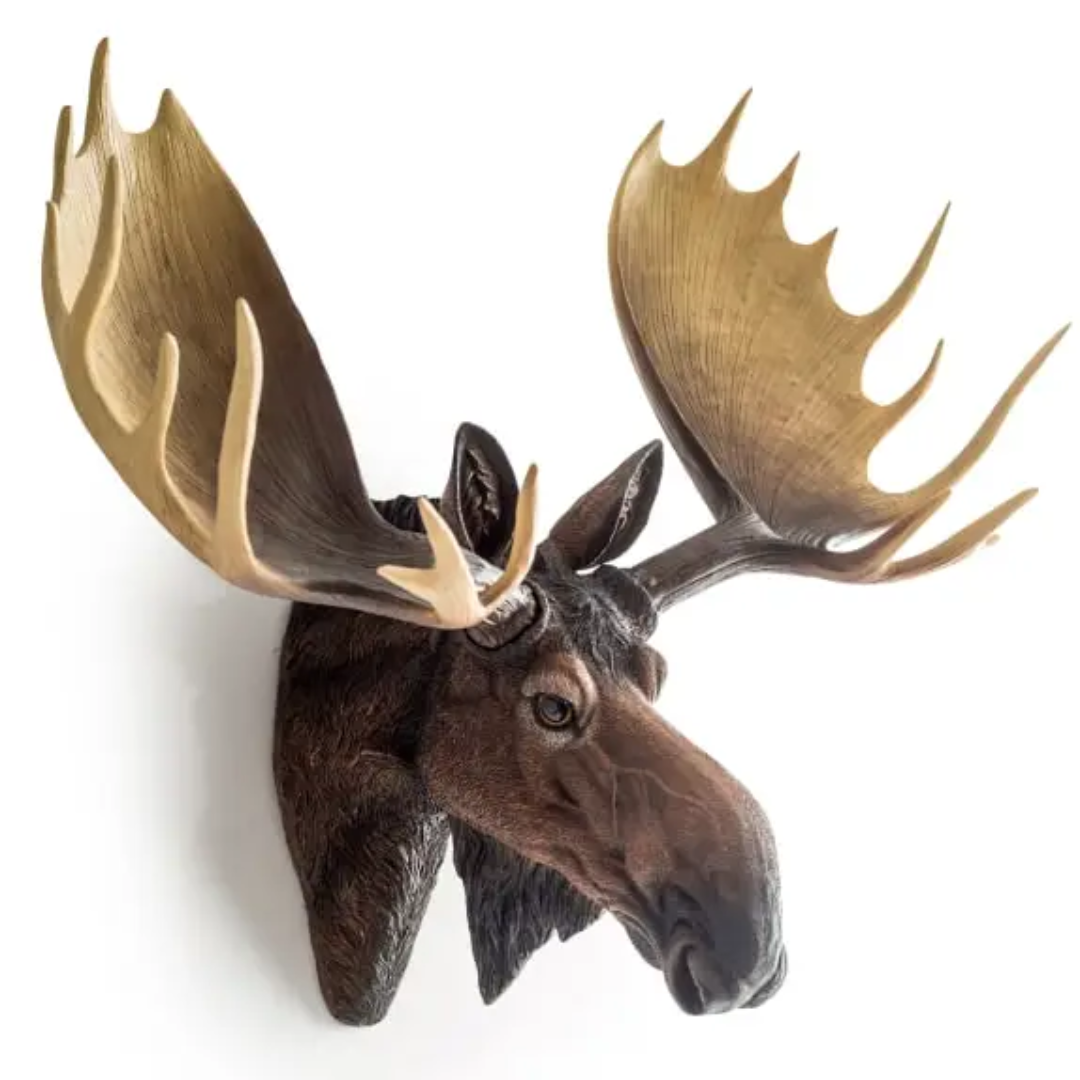 Large Moose Wall Hanging - Floral Fawna