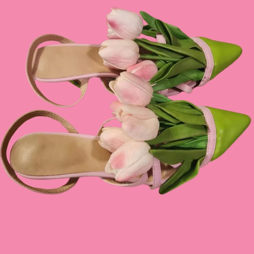 Bouquet of Flowers High Heels - Floral Fawna