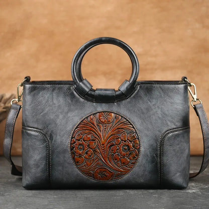 Botanical Embossed Shoulder Bag - Floral Fawna