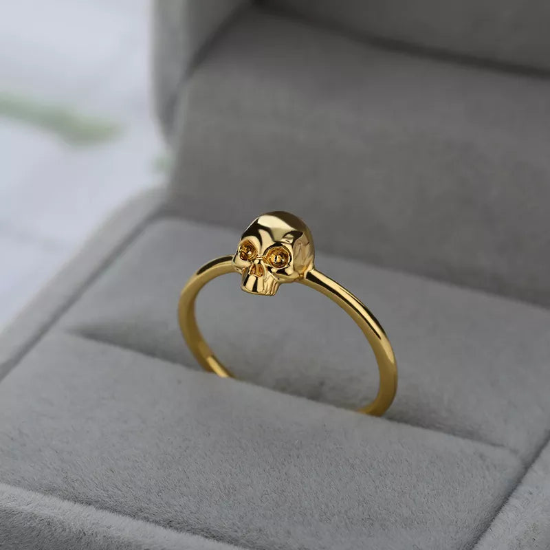 Dainty Skull Ring - Floral Fawna