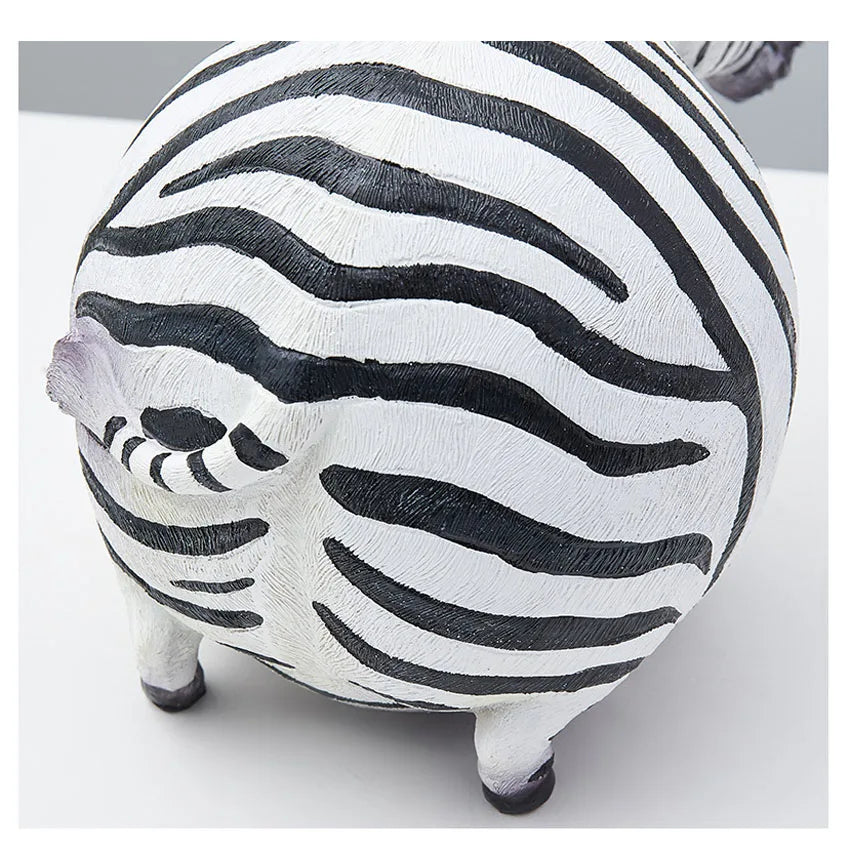 Fat Zebra Ornament - Floral Fawna