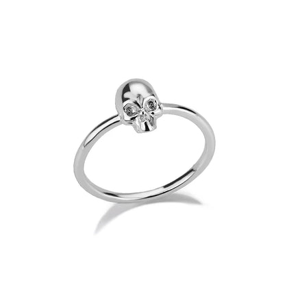 Dainty Skull Ring - Floral Fawna