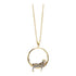 Enamel Leopard Hoop Necklace - Floral Fawna