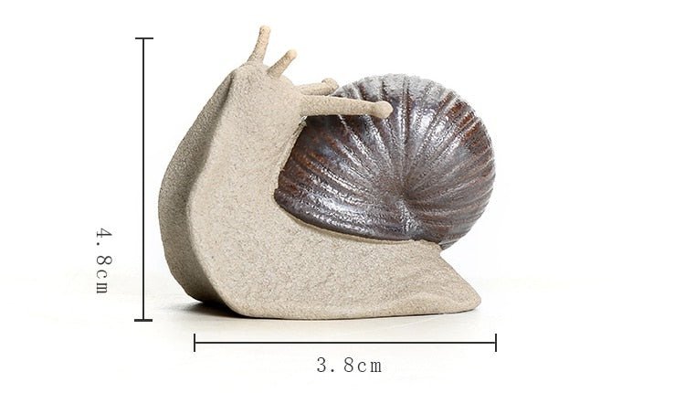 Ceramic Snail Ornament - Floral Fawna