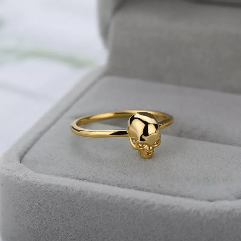 Dainty Skull Ring - Floral Fawna