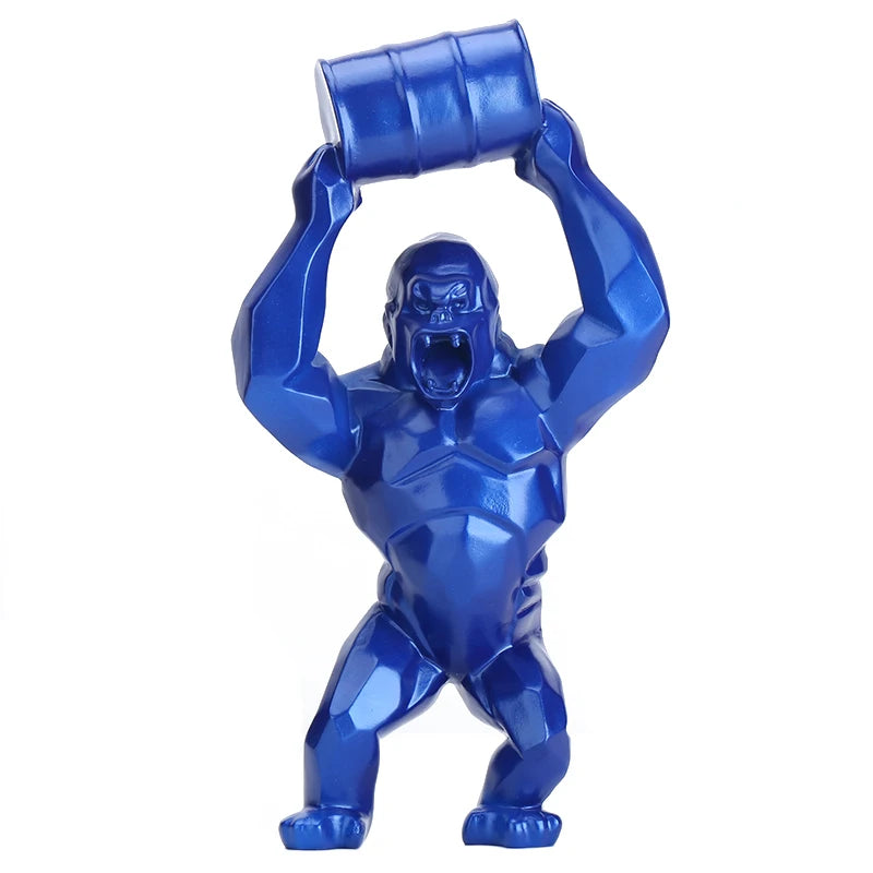 Angry Gorilla Sculpture - Floral Fawna