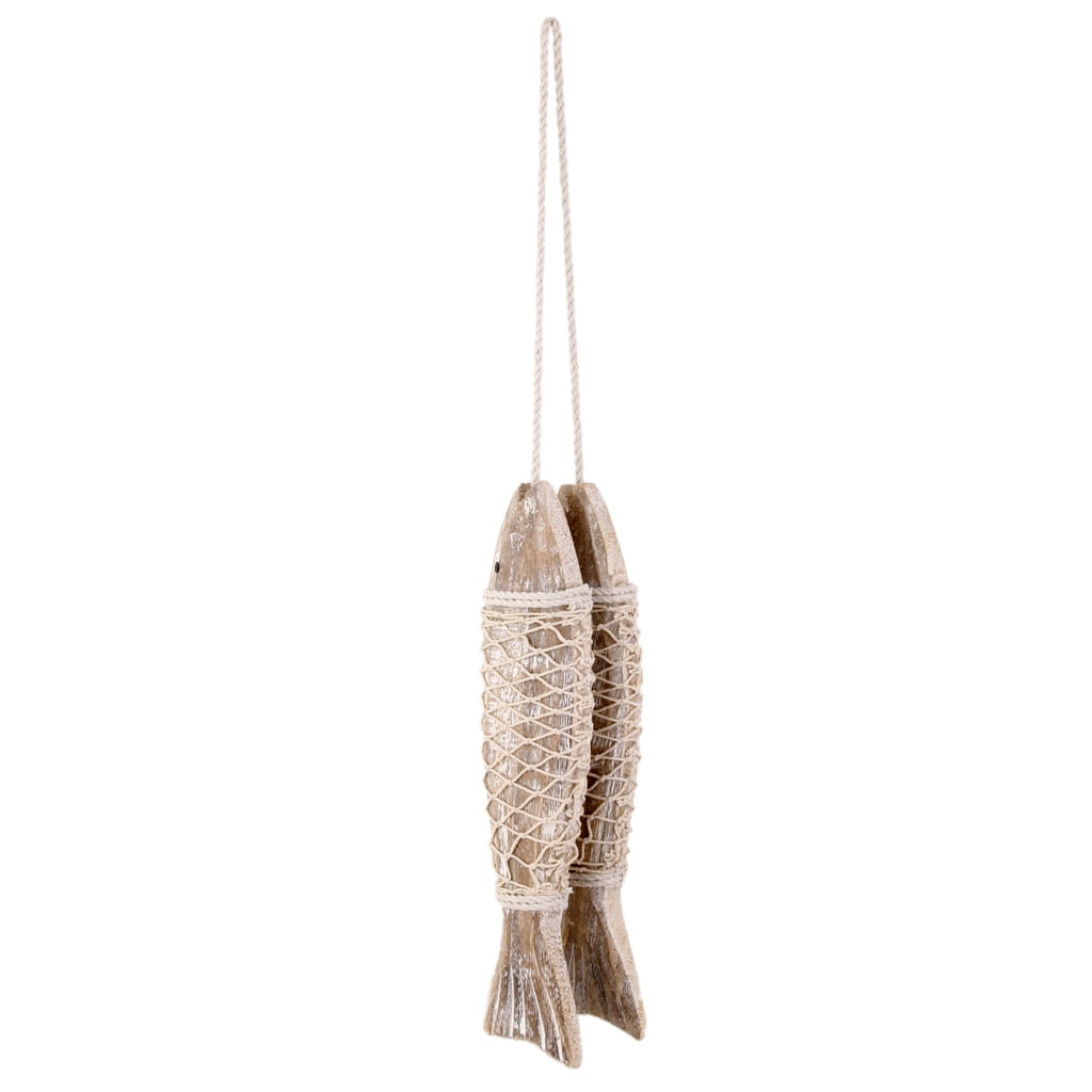 Nautical Wooden Fish Hanging - Floral Fawna