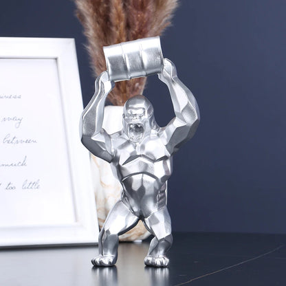 Angry Gorilla Sculpture - Floral Fawna