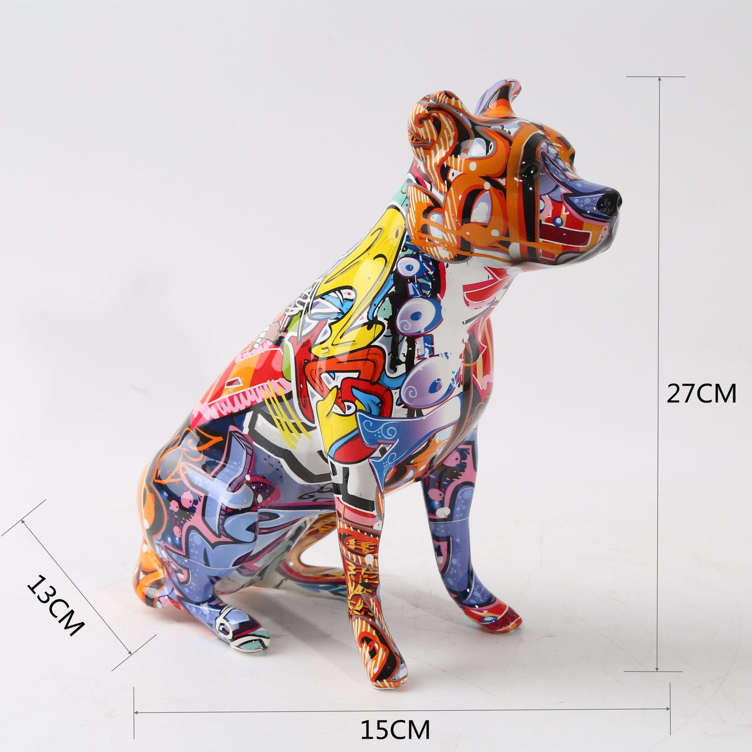 Abstract Staffordshire Bull Terrier Sculpture - Floral Fawna