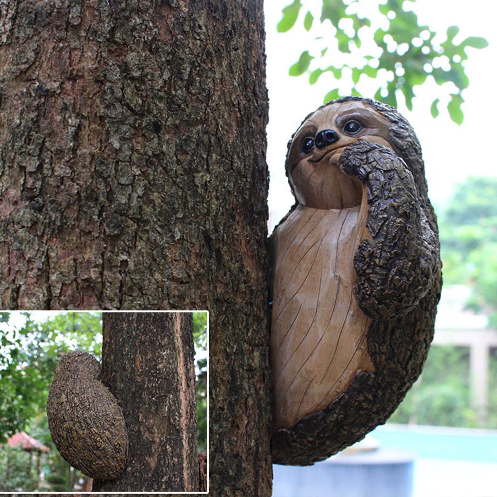 Sloth Tree Sculpture - Floral Fawna