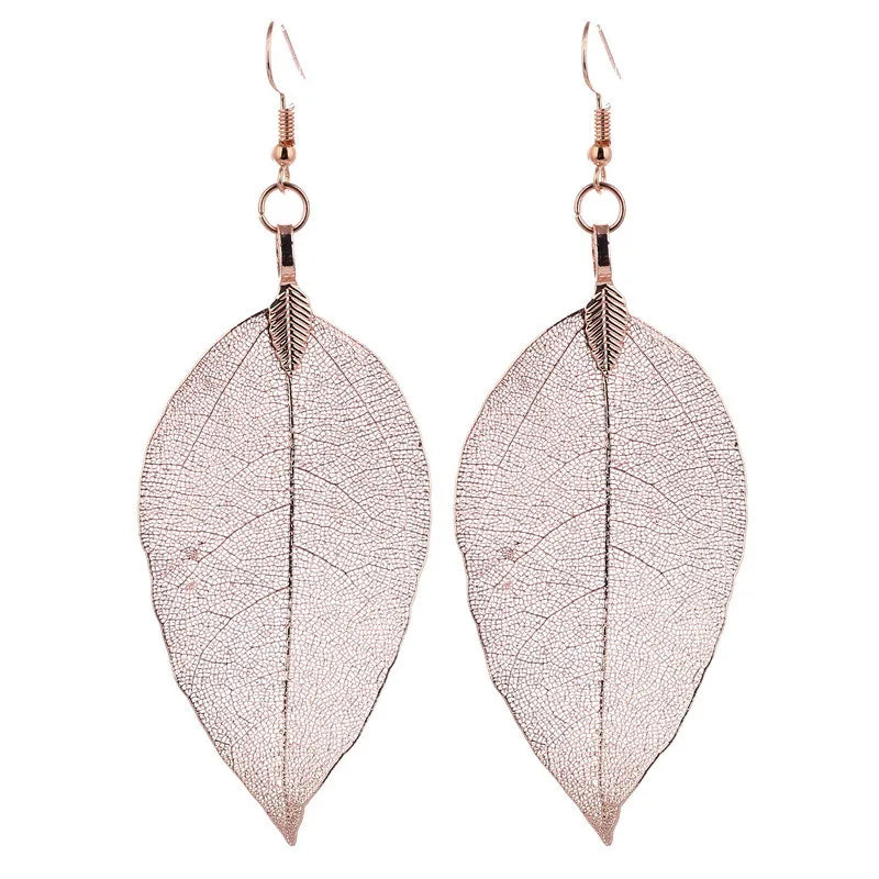 Real Leaf Earrings - Floral Fawna