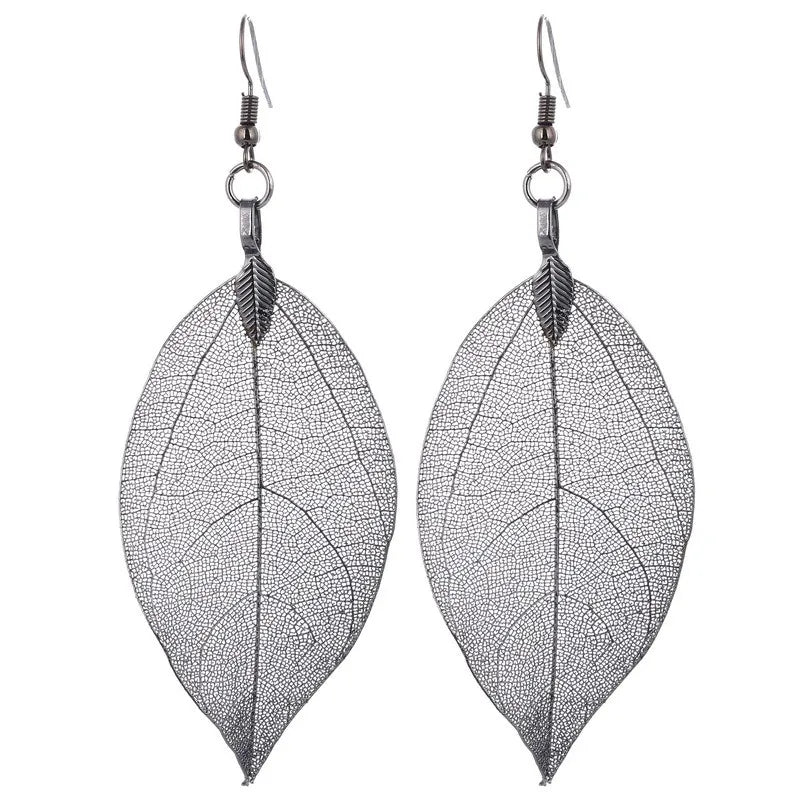 Real Leaf Earrings - Floral Fawna