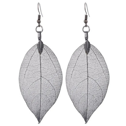 Real Leaf Earrings - Floral Fawna