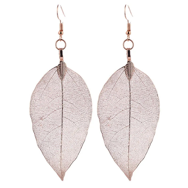 Real Leaf Earrings - Floral Fawna