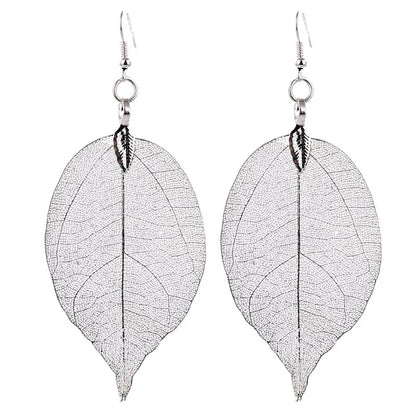 Real Leaf Earrings - Floral Fawna